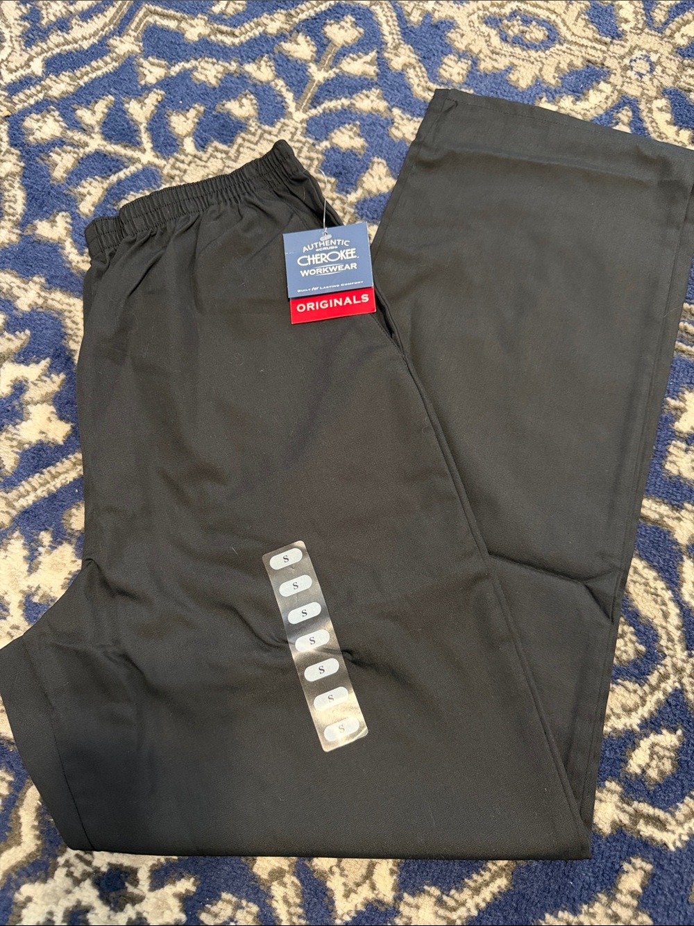 Women’s Cherokee Workwear Originals Straight Leg black Scrub Pants  size small
